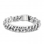  Fashion polished chic titanium bracelet for men