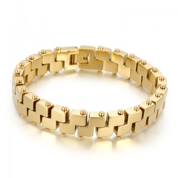   Vacuum plating 18kz titanium men's bracelet