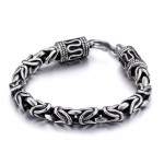  Vintage fashion chic ring clasp keel peace pattern titanium men's bracelet for gifts