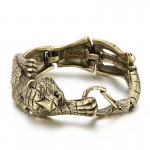  Vintage Cool antique gold tiger titanium bracelet for men