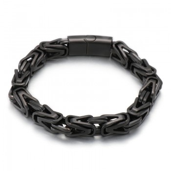  Cool rock hip-hop v-shaped titanium bracelet for men