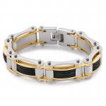  Rock hip-hop twist chain men's titanium biker bracelet