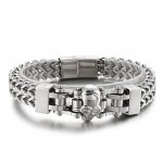   Cool Hip Hop Skull Men's titanium Bracelet