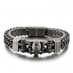   Cool Hip Hop Skull Men's titanium Bracelet