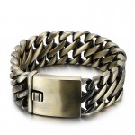  Fashion thick bronze 8 titanium bracelet