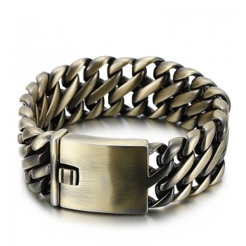  Fashion thick bronze 8 titanium bracelet