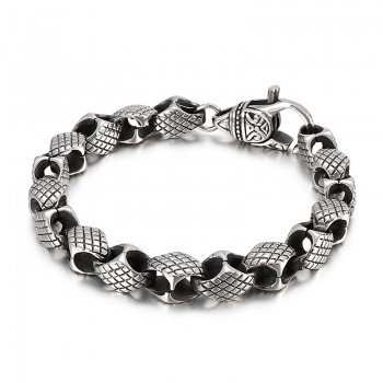  retro geometric men's bracelet chic titanium bracelet