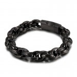 titanium simple vacuum double ring O-ring chain bracelet