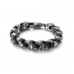 Vintage biker chain rock style bicycle chain titanium bracelet