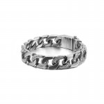  Men's titanium bracelet with diamonds and hip-hop exaggerated