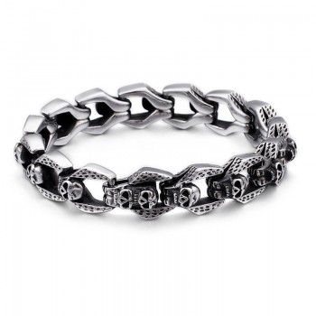  chic wind skull bracelets tide men titanium bracelets