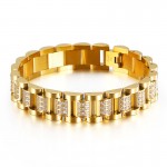 Men's titanium bracelets diamond set titanium bracelets for men
