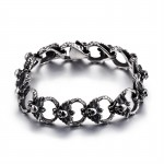  titanium flat skull bracelet