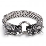 Men's Multi-Layer Bracelet Cool Double Dragon Men's Bracelet Faucet Clasp