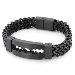  Blade curved brand vacuum plating titanium bracelet for men