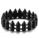  Fashion bullet head men's titanium biker bracelet