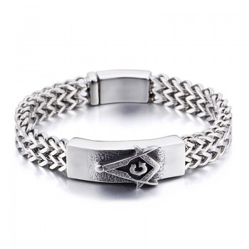 Fashion trendy men's Masonic bracelet