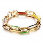 Hip-hop spliced Cuban colorful bracelets