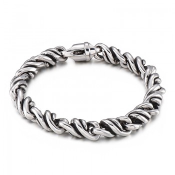   Fashion twist titanium bracelet for men