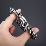  Fashion polished snap titanium men's bracelet for gifts