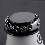   Cool chic skull titanium bracelet for men