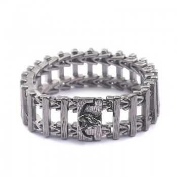  chic style dragon head titanium bracelet for men