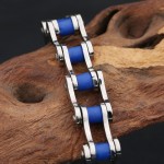  Fashion chic style titanium tide men's thin section bicycle bracelet