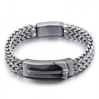  Shake the same axe bent titanium men's bracelet