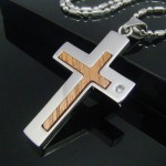 Cool Man Shining Cross Pure Titanium Pendant -New-