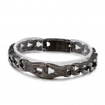   Cool street chic hand puller lace titanium men's snap bracelet