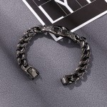   Cool street chic hand puller lace titanium men's snap bracelet