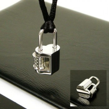 Cool Man Love Lock Pure Titanium Pendant Necklace-New