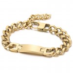  Fashion Curved brand with tail chain titanium bracelet for men