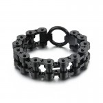  Rock hip hop hollow cross titanium men's bicycle bracelet