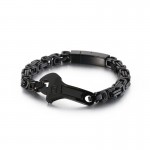   Cool wrench back type curved plate men's titanium bracelet