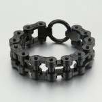  Fashion rock hip-hop style pirate pattern men's titanium bicycle bracelet
