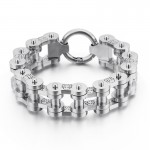  Fashion rock hip-hop style pirate pattern men's titanium bicycle bracelet