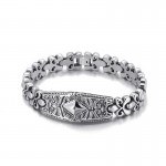  Fashion Flower Bay brand diamond-shaped titanium bracelet for men