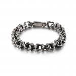   Irregular square titanium bracelet for men