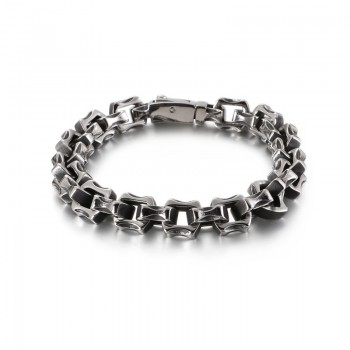  Irregular square titanium bracelet for men