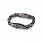   Back type curved sign cross titanium bracelet for men