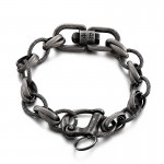  Fashion Street o-word splicing titanium bracelets for men