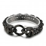  Cool fashion chic style skull titanium men's bracelet accessories