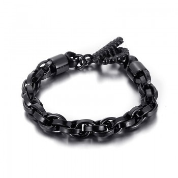   Cool Fashion Skull Buckle titanium Men's Bracelet