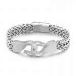  Cross hook titanium bracelet for men with accessories