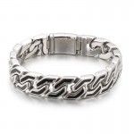  Fashion Black stripes chic style titanium bracelet for men