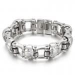  Popular Cool Skull Titanium Bracelet