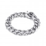 Popular chic style snail buckle titanium bracelet for men