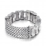 Popular All Steel Biker Strap Men's titanium Bracelet