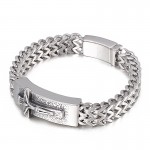  Hip Hop Cross Men's Titanium Bracelet